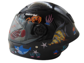 Helmet full face BABY SHARK black child ULTRA LIGHT