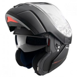 Snowmobile helmet with electric visor black mat MT ATOM
