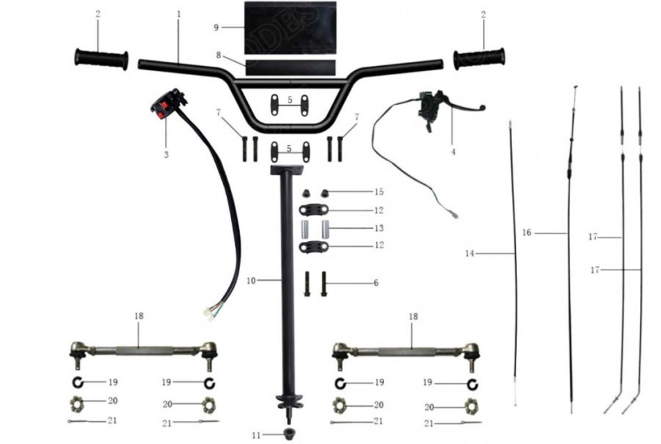 parts for steering system for atv taotao ata 150 g  -vtt lachute