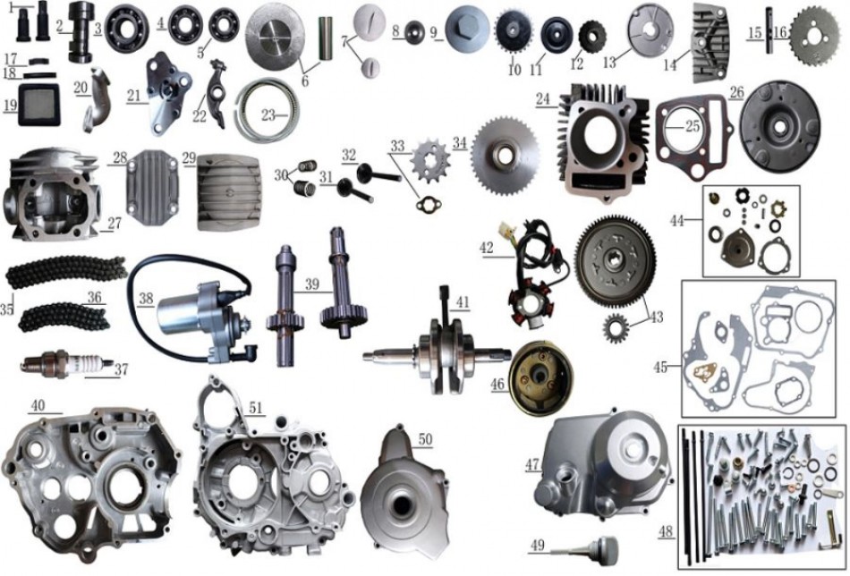 engine 110cc parts for atv taotao BOULDER - VTT LACHUTE