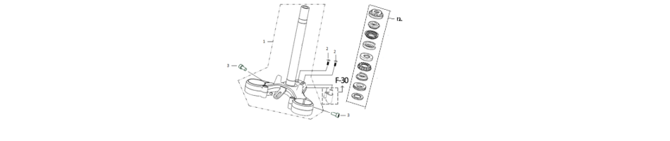 Diagram and Steering column parts for SUPER SOCO TC - VTT LACHUTE