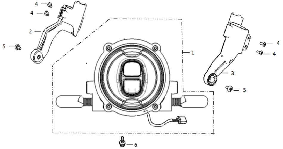 Diagram and parts of Front light for SUPER SOCO TC-MAX - VTT LACHUTE