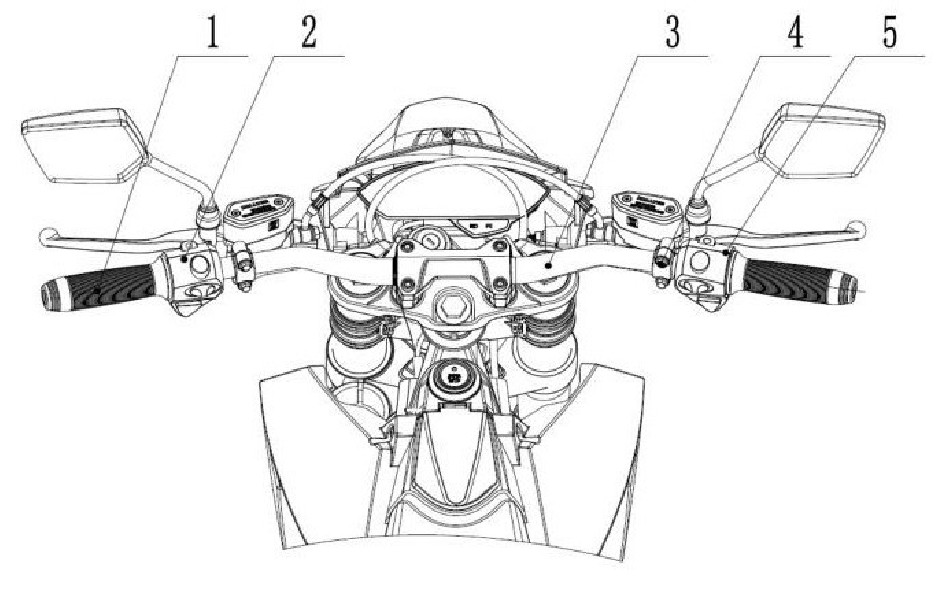 Diagram of steering control for the TINBOT KOLLTER ES1 PRO-VTT LACHUTE