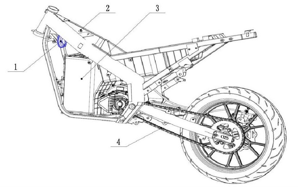 Diagram of central parts for the TINBOT KOLLTER ES1 PRO - VTT LACHUTE